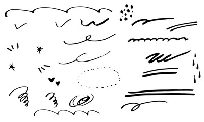 手描きのラインあしらいイラスト