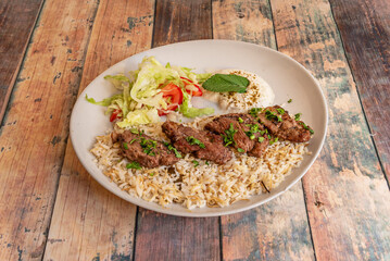 These are not your typical vertical rotisserie kebabs, but skewers of minced meat