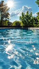 water pool summer closeup