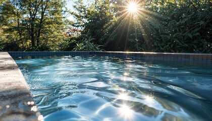 water pool summer closeup