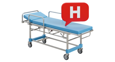 Isolated Hospital Bed
