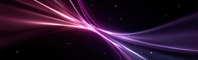 Obraz premium Abstract light trails in vibrant pink and purple hues create dynamic and energetic atmosphere, perfect for backgrounds or digital designs. flowing lines evoke sense of movement and creativity