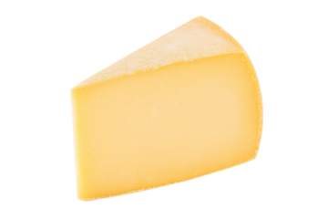  delicious wedge of cheese isolated on white background