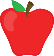 vector illustration red apple food fruit