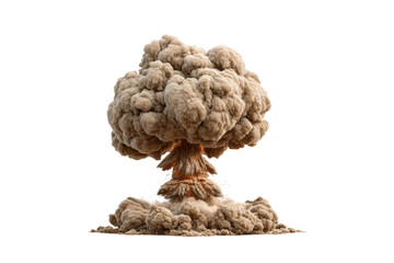 PNG Massive explosive mushroom cloud with billowing smoke over a black background