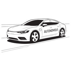 Fototapeta premium Modern Car Outline 