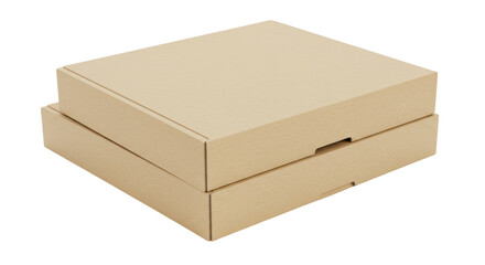 Isolated two cardboard boxes