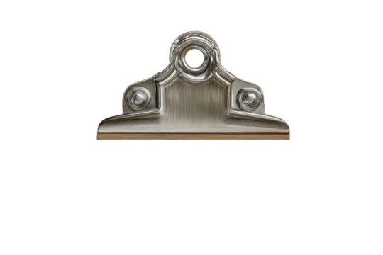 PNG Metallic clipboard clip for document organization and office use