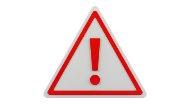 Isolated Warning Sign