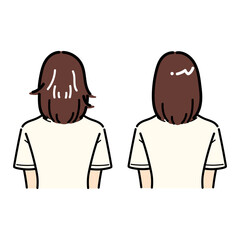 手書き_短髪の後ろ姿_ベクター素材_セット_03