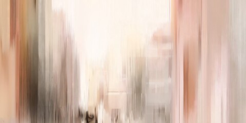 Soft Peach and Muted Tones Urban Abstract Painting