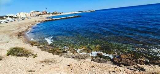 aqulas aguilas hiszpania miasto morze woda fale aguilas hiszpania miasto morze woda piękne krajobrazy natura spain © mobile