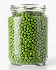 Jar of Fresh Green Peas A Vibrant and Healthy Culinary Delight