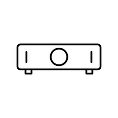 Obraz premium Home Projector Front View Line Icon
