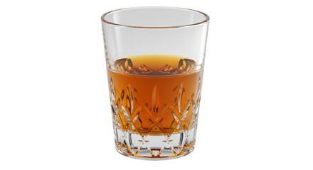 Isolated glass of whiskey