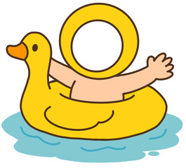 오리 튜브 얼굴 프레임 