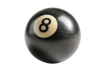 PNG Classic black eight ball from billiards pool game on white background