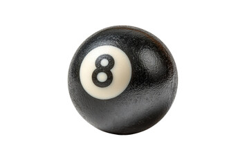 PNG Close-up of black eight ball on black background
