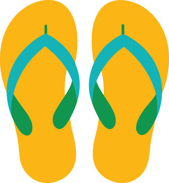 flip flops icon clipart vector on transparent background