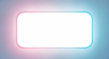 Fototapeta premium Abstract Pink and Blue Neon Frame on Gradient Background