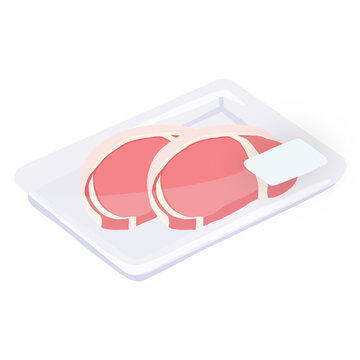 Pork in a styro packaging for grocery