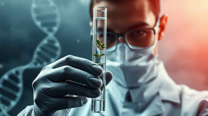 lab scientist doing a biotech research 