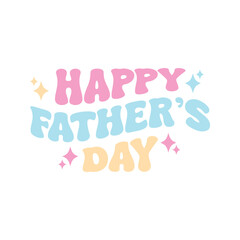 Happy Father's Day Colourful Lettering