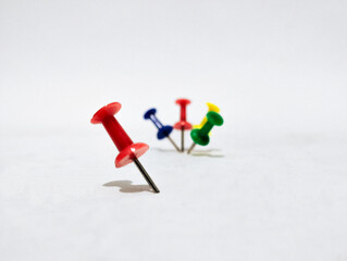 colorful push pins