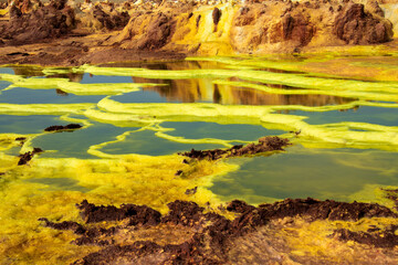 Danakil Depression, a geological wonder in the Afar region where three tectonic plates meet, often called the Cradle of Humanity.