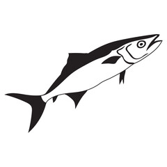 Salmon fish silhouette vector illustration