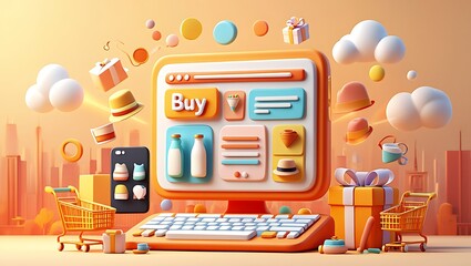 E-commerce Shopping Platform Illustration