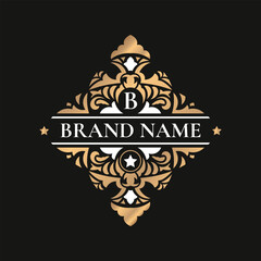 Elegant vintage logo frame decorative concept design