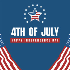 Happy 4th of July Independence Day Celebration Social Media Banner Design