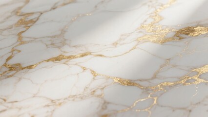 White and gold marble texture with luxurious veining, symbolizing elegance and timeless sophistication.