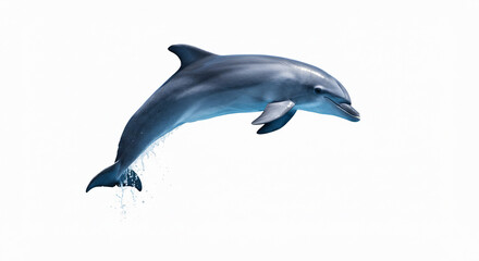 Fototapeta premium dolphin jumping isolated on white