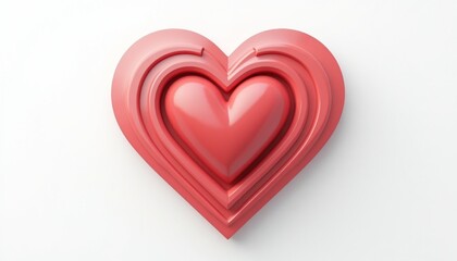 A Red Heart with Echoing Layers, Symbolizing Depth and Growing Affection