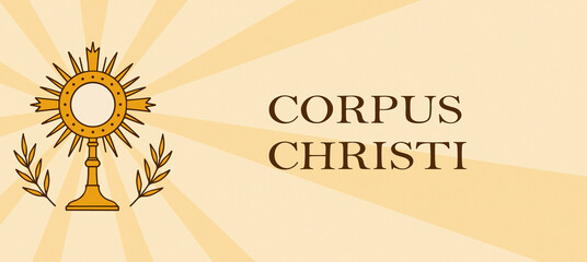 Corpus Christi banner illustration, Solemnity of the Most Holy Body and Blood of Christ © Lara