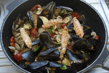 Classic Italian Pasta Dish with Seafood