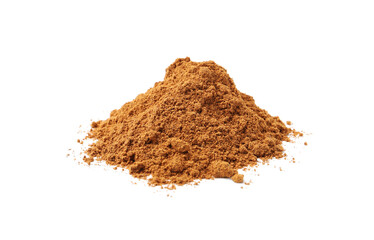 Superfood. Pile of cinnamon powder isolated on white