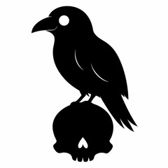 Fototapeta premium crow on a white background