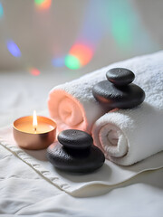 Heated stones and wax candles