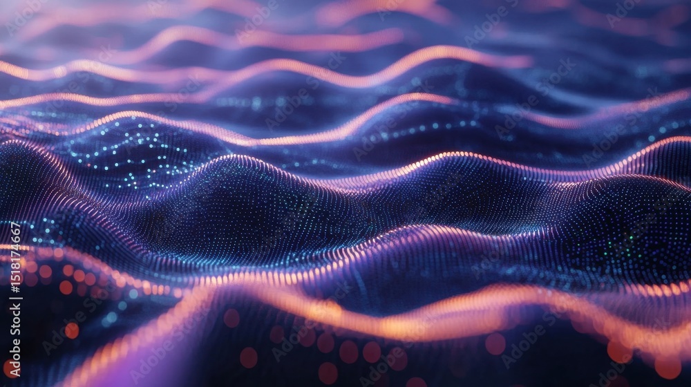 Poster abstract data wave visualization.