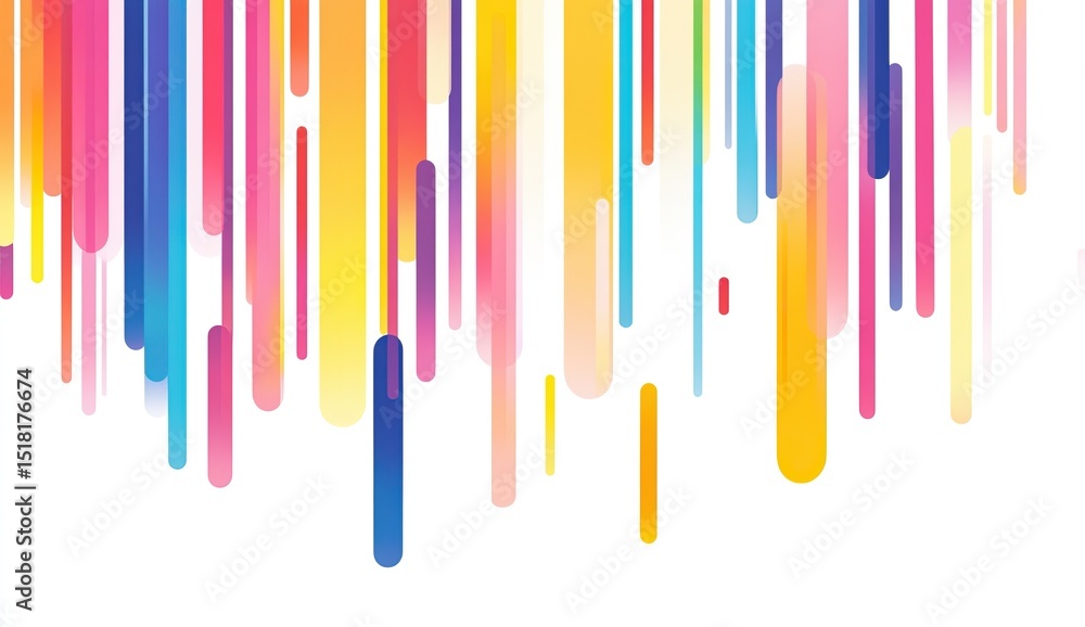 Poster abstract colorful vertical lines design
