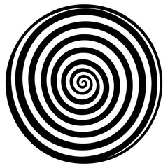 Naklejka premium Spiral elements icon spiral design black vector