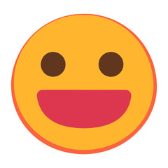 Fototapeta premium Face emoji illustration minimalist cheerful vector