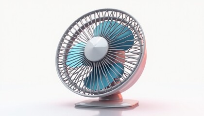 Stylish ventilation device featuring dynamic fan blades against crisp white backdrop