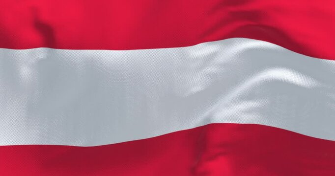 Close-up of the national flag of Austria waving