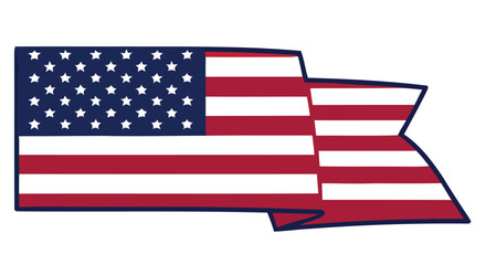 American flag ribbon design for patriotic celebrations and events