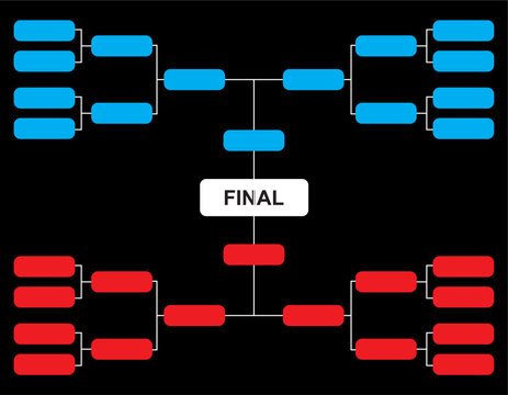 tournament bracket vector design template for design simple sports