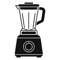 A classic, black and white graphic of a blender.